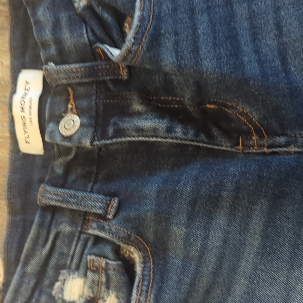 FLYING MONKEY Mid Rise Flare stretch destroyed jeans BY4668R The Buckle sz25x31L - Picture 15 of 15